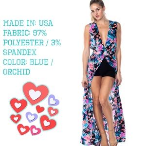 Floral Print Maxi Skort/Skirted Romper